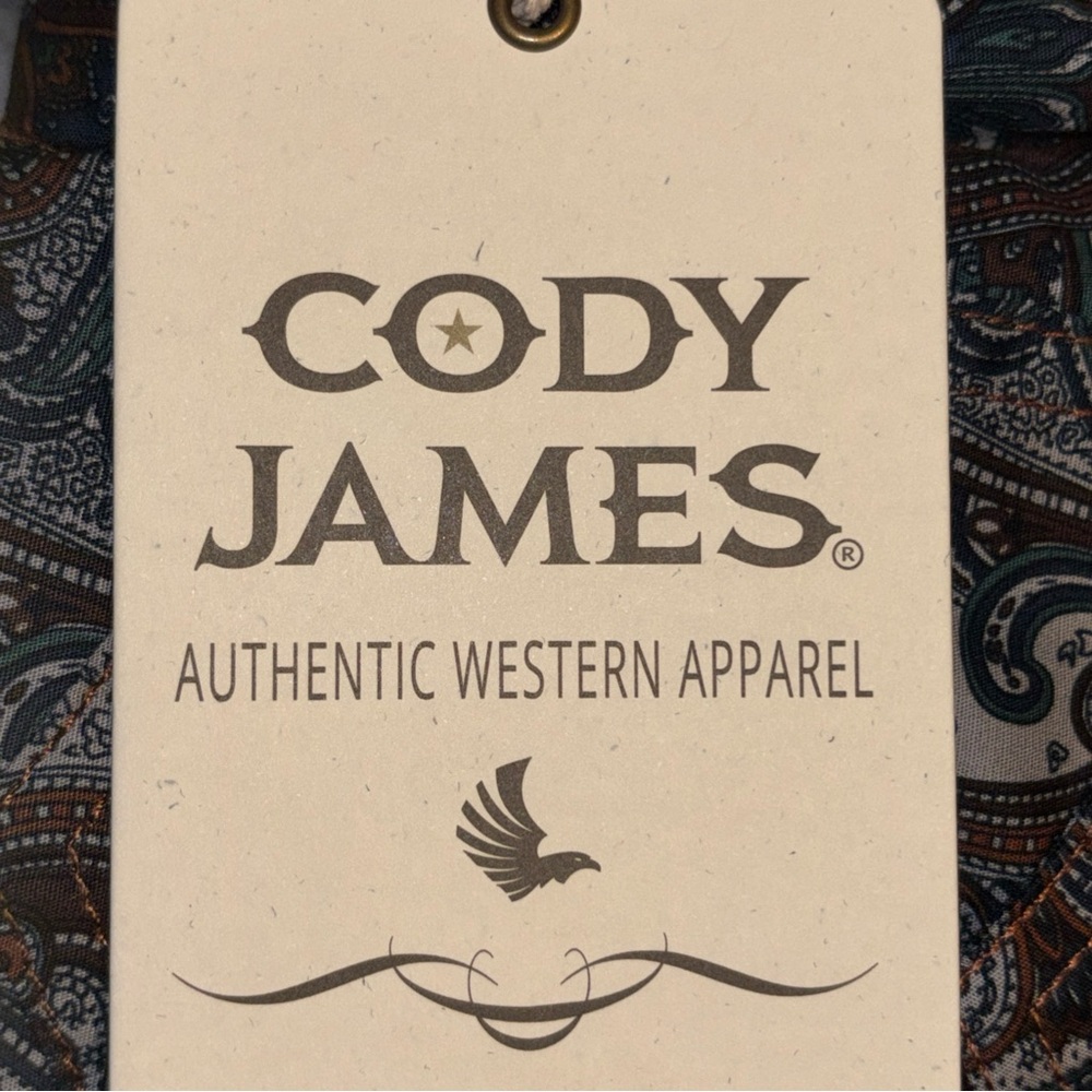 Cody James Men's Multicolor Paisley Shirt Snap Button up Size Medium NWT - Picture 7 of 10